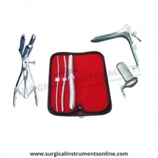 Hegar uterine dilator 3 pieces set,3-4, 5-6, 17-18, mathieu speculum, grave large, collin large